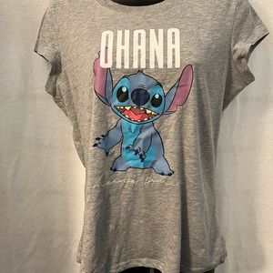 Disney Ohana means family gray shirt with Stitch